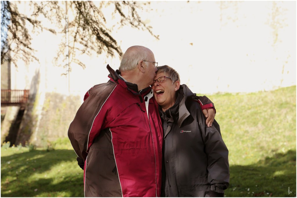 photograph of older couple in family photo session at caldicot castle