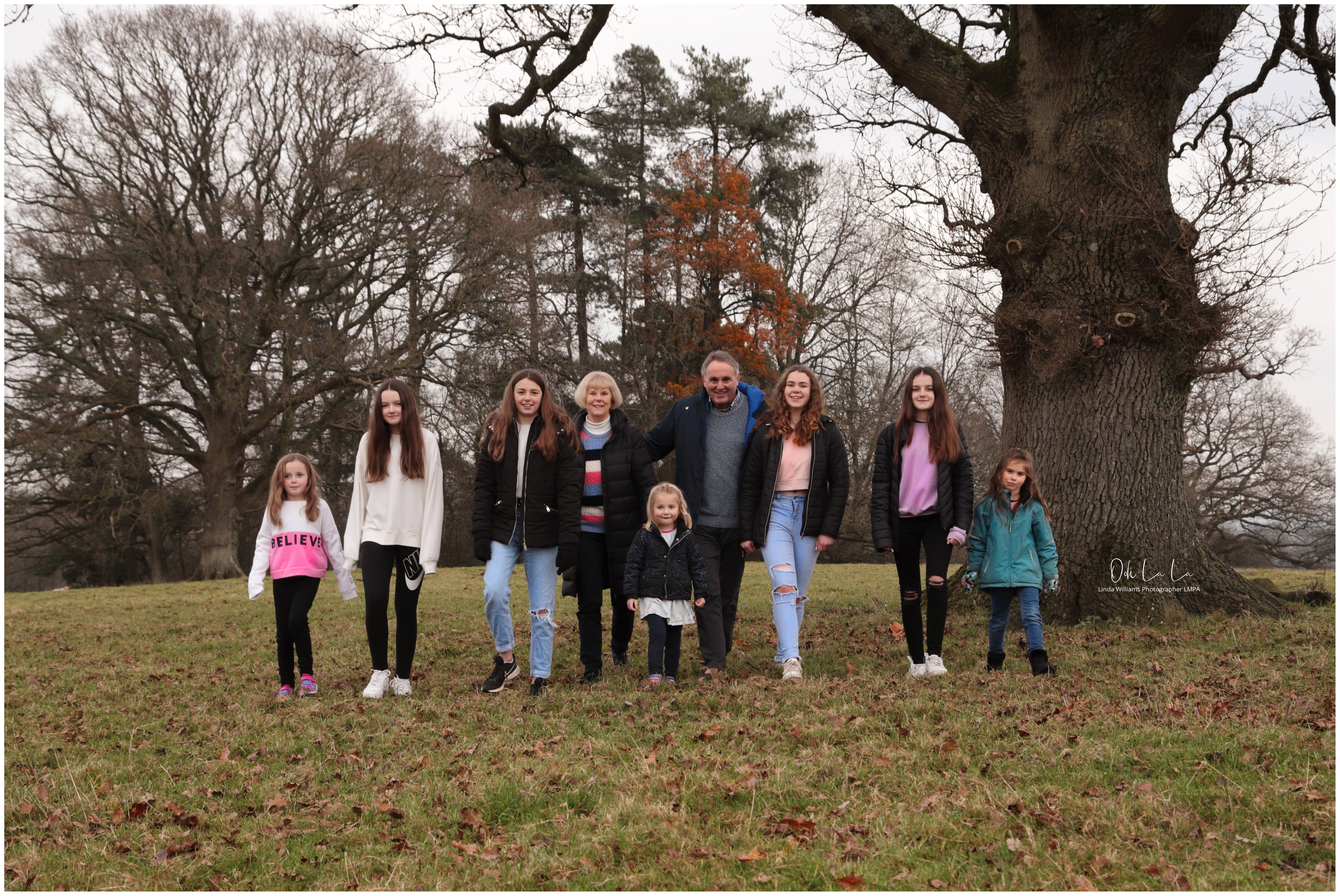 photograph of large family group at Chepstow park