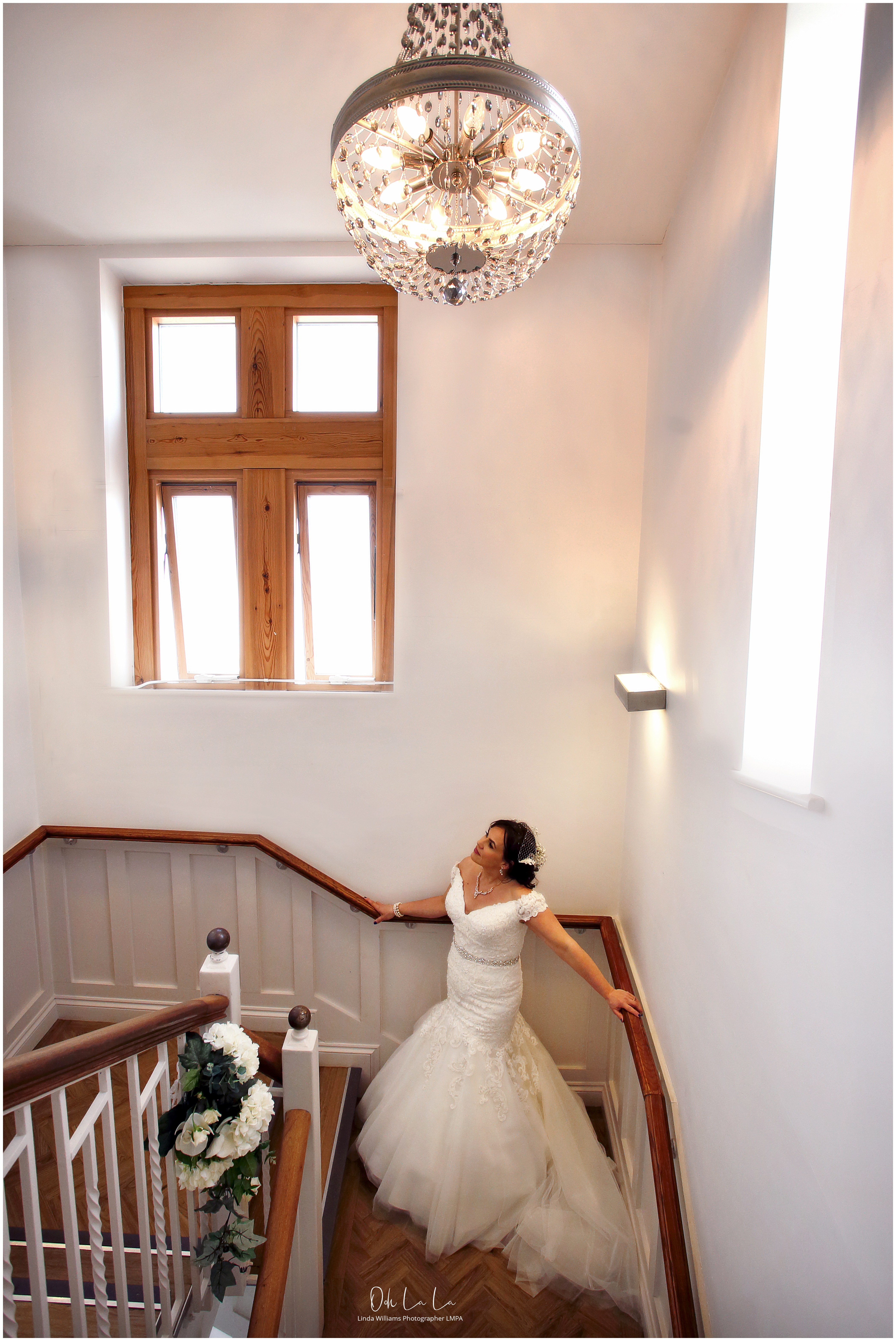 bride on staircase