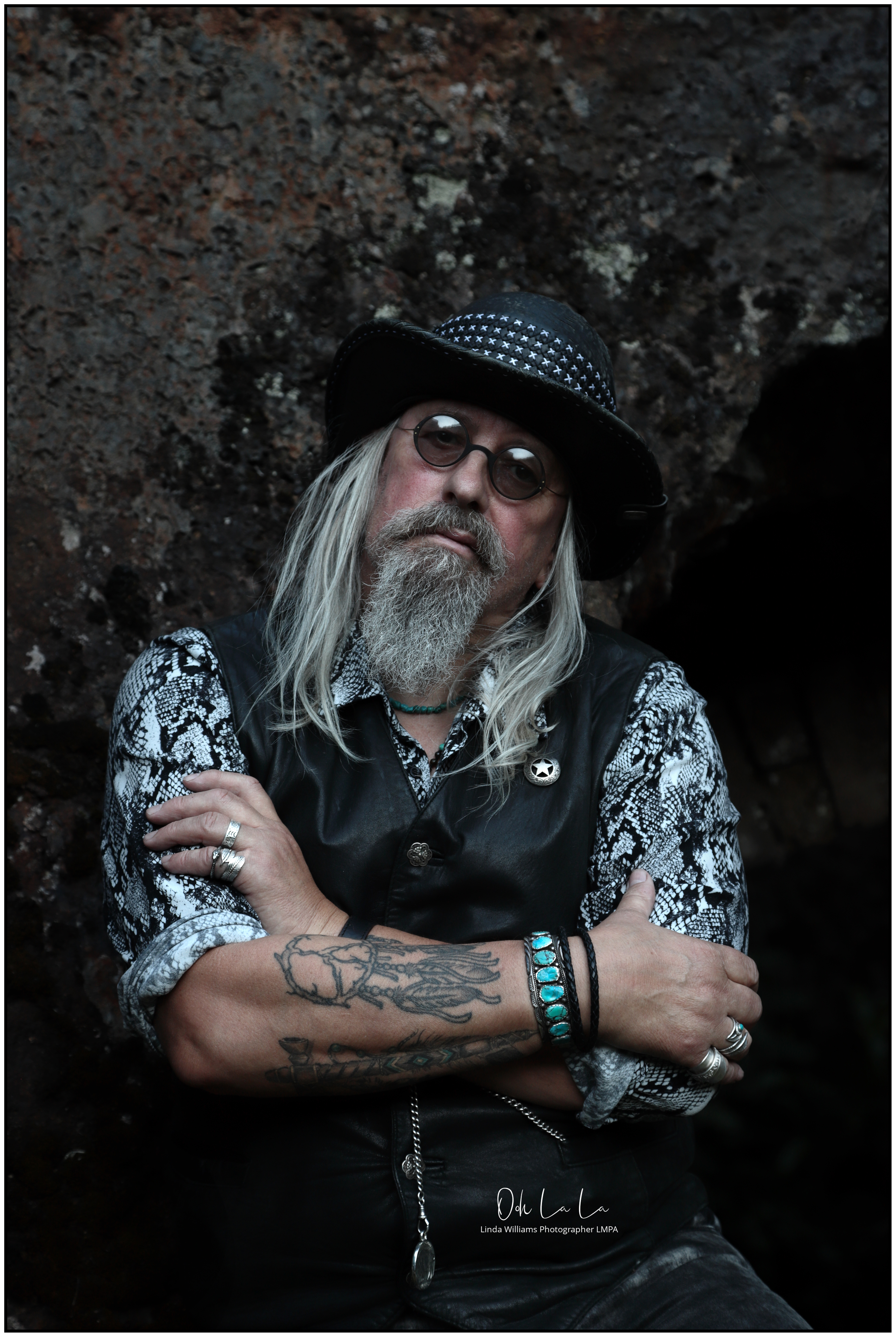 rock singer in dark glasses blaenavon