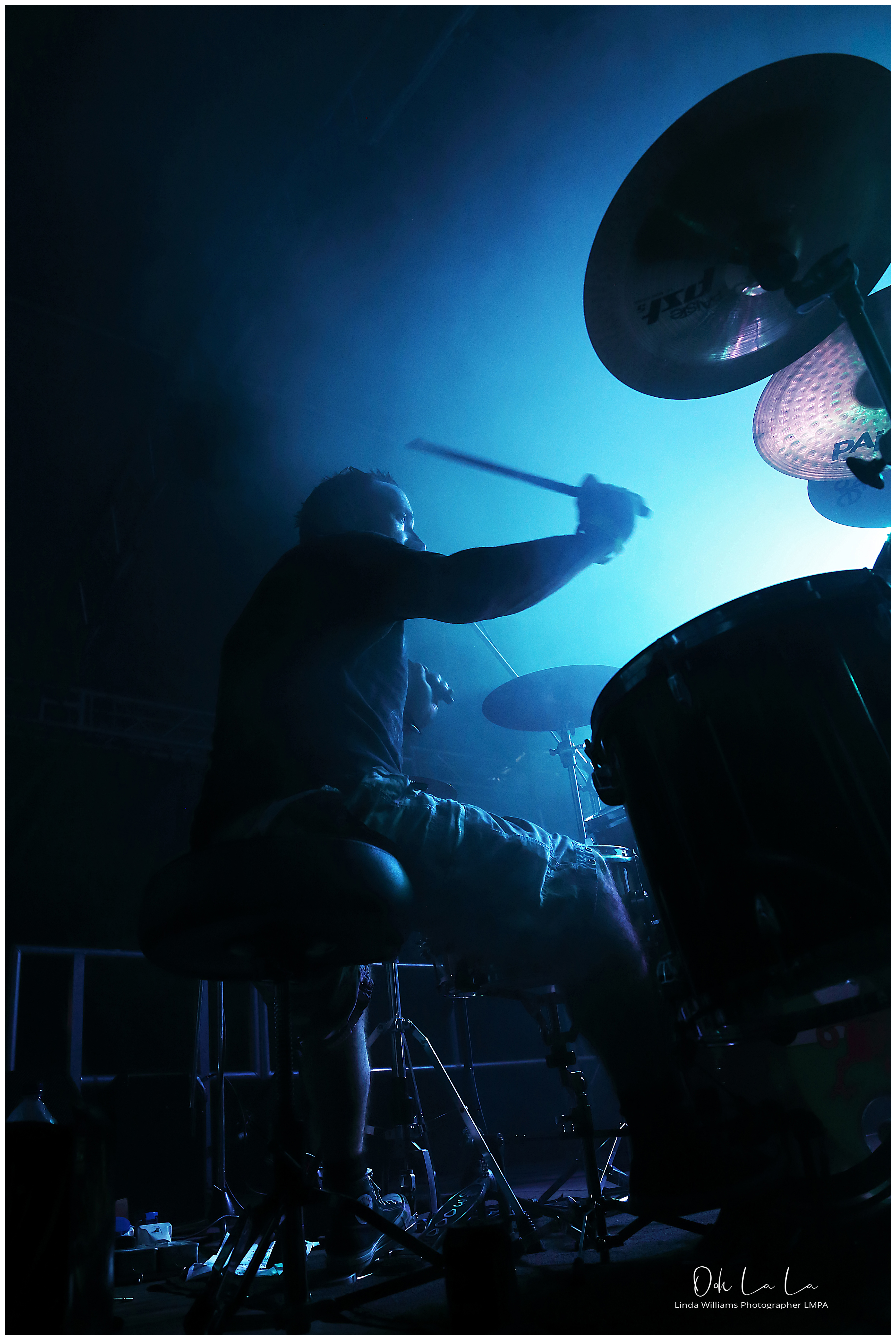 drummer on stage at shirefest