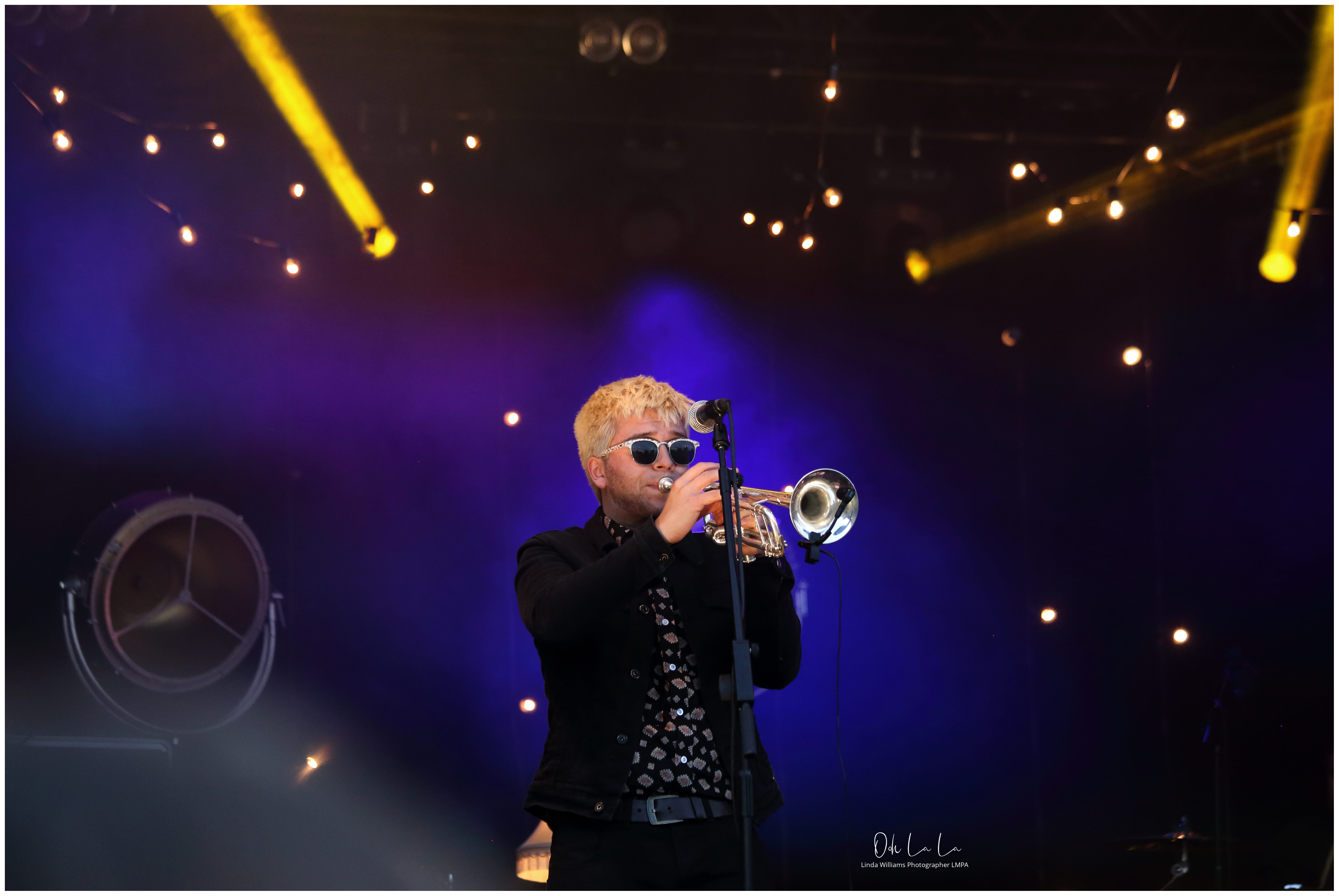 trumpet player at Caldicot Castle